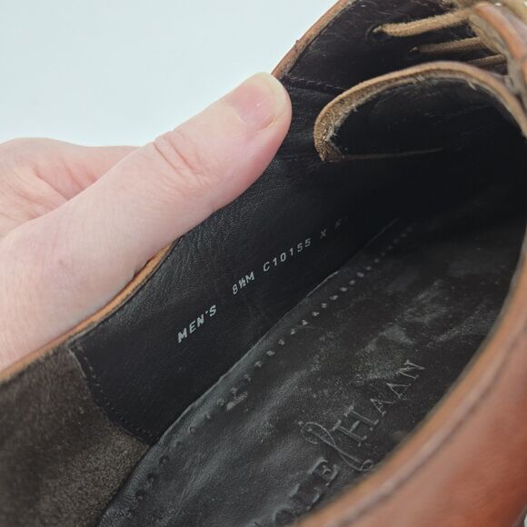 Mens Cole Haan Brown Leather  Giraldo 2.0 Oxfords 8.5